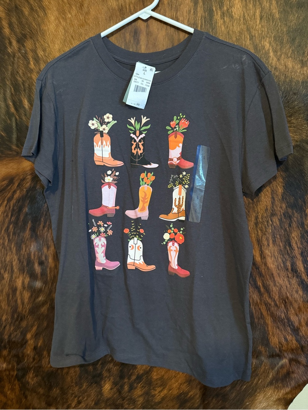 Cowboy Boot Flower Tee
